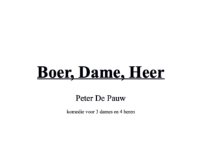 Boer, Dame, Heer
