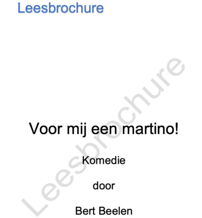 Voor mij een martino! - Bert Beelen